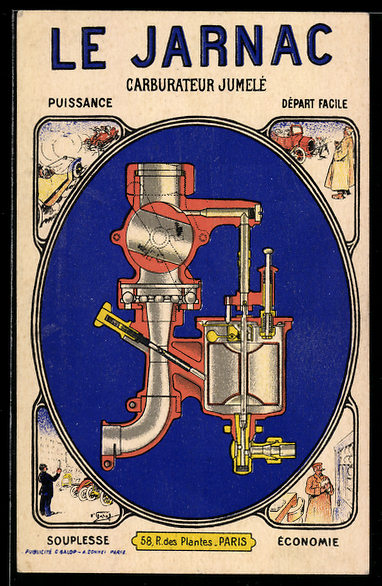 AK Paris Le Jarnac Carburateur Jumele Rue des Plantes 58