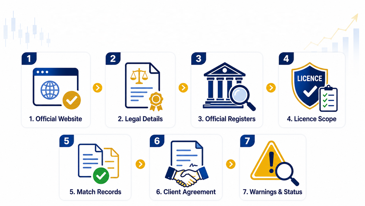 Steps for verifying Forex broker information