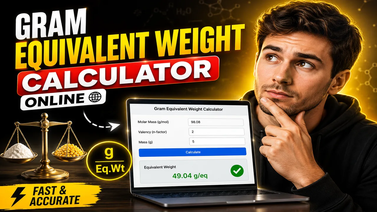 Gram Equivalent Weight Calculator Online