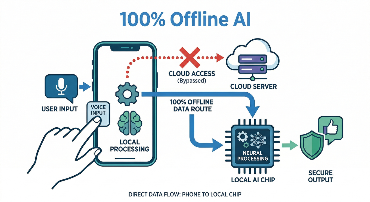 What is Google AI Edge Gallery — 100% offline AI architecture diagram