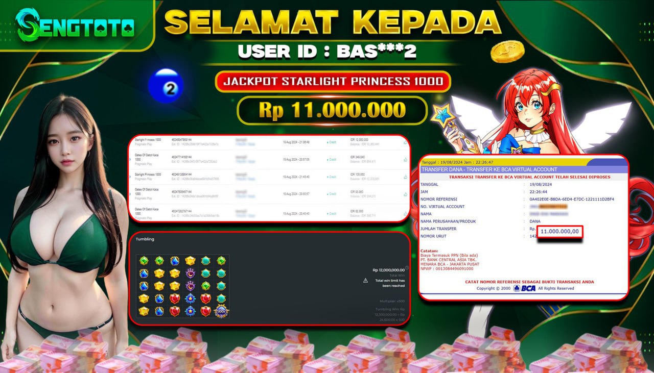BUKTI PEMBAYARAN SLOT STARLIGHT PRINCESS 1000