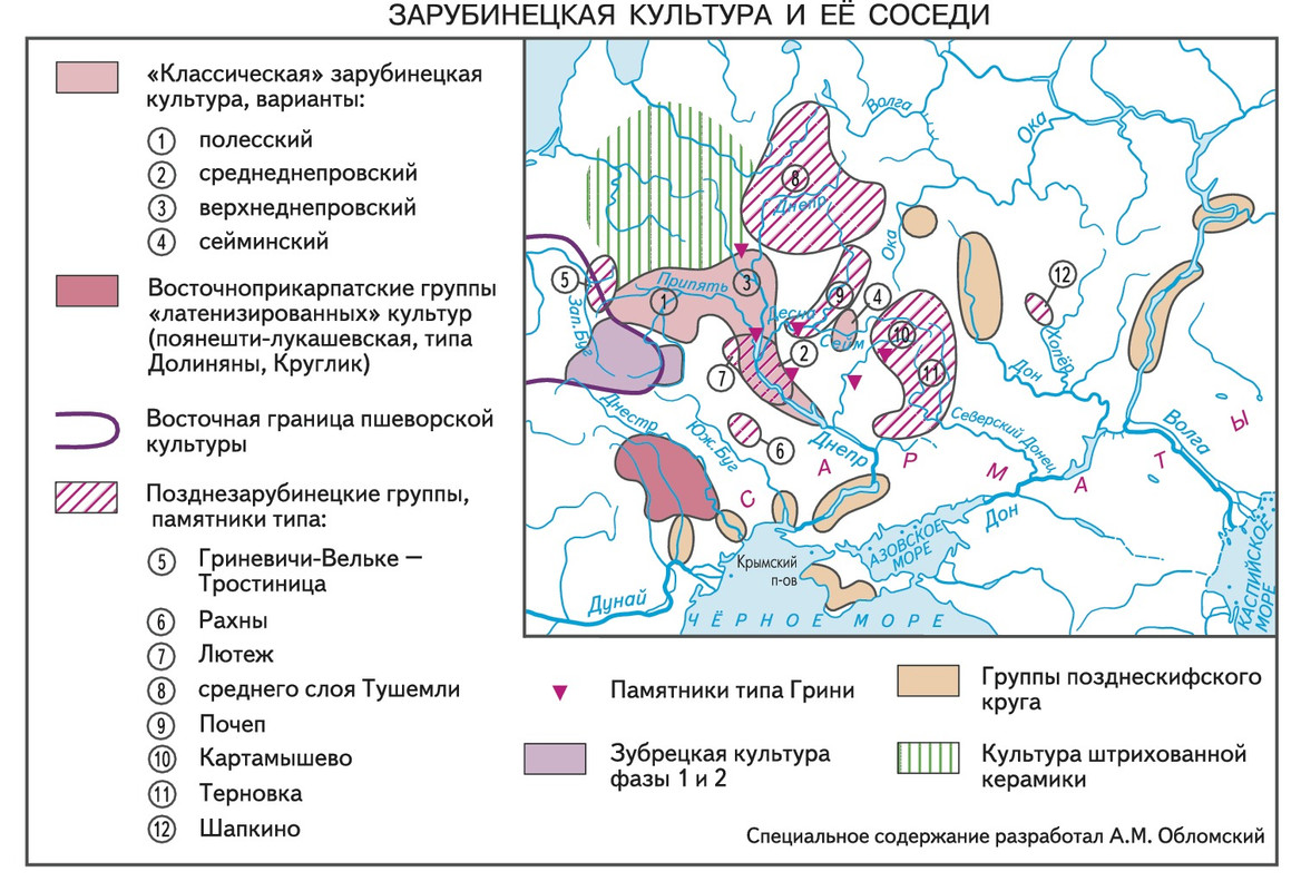 Зарубин культ и её соседи