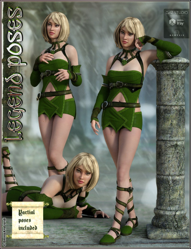 00 main legend mix and match poses for genesis 3 female daz3d