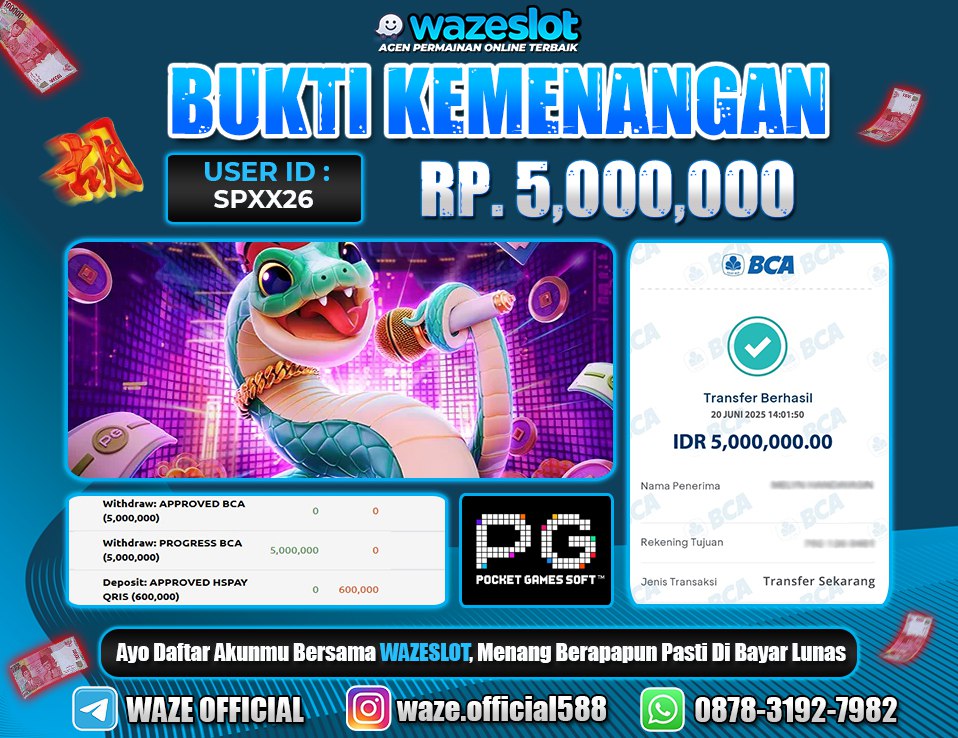 BUKTI KEMENANGAN 21 JUNI 2025 DI GAME FORTUNE SNAKE