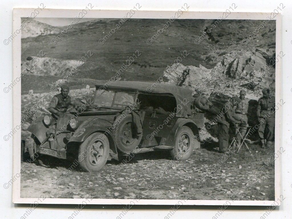 Foto, Wehrmacht, PKW, Kübelwagen, kurze Rast, Gr