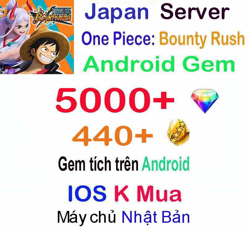 [JP/Android] 5000 Gems | One Piece Bounty Rush JP Starter Account