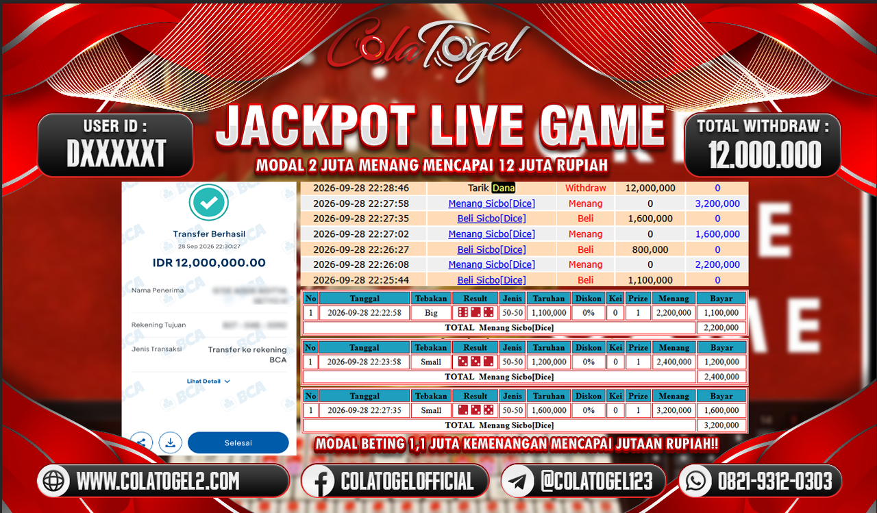 JACKPOT LIVE GAME !!!