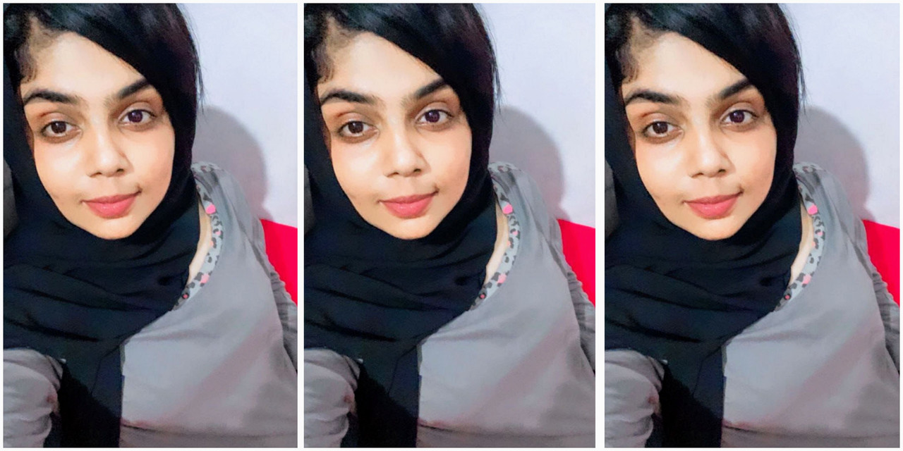 Hot muslim girl flashing her boobs in bathroom closeup