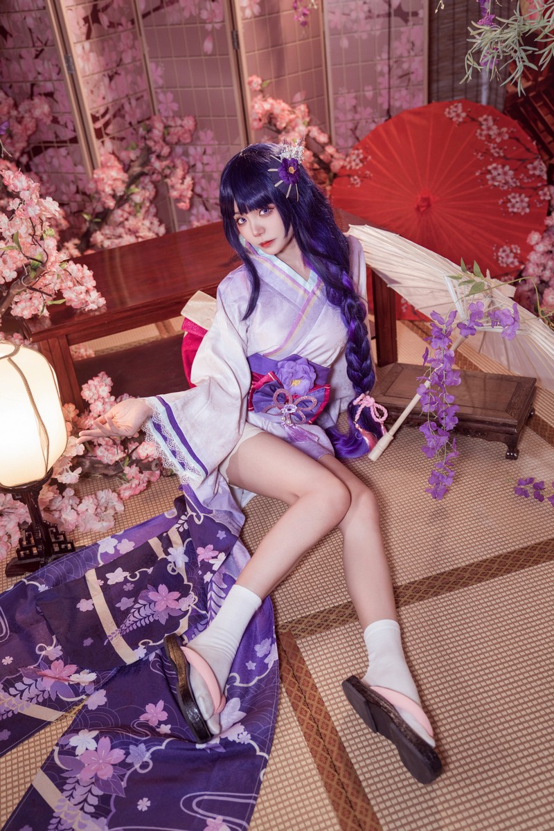 艾西Aiwest 雷电将军Cosplay写真图集 原神角色高清美图 30P (346.6M)插图3