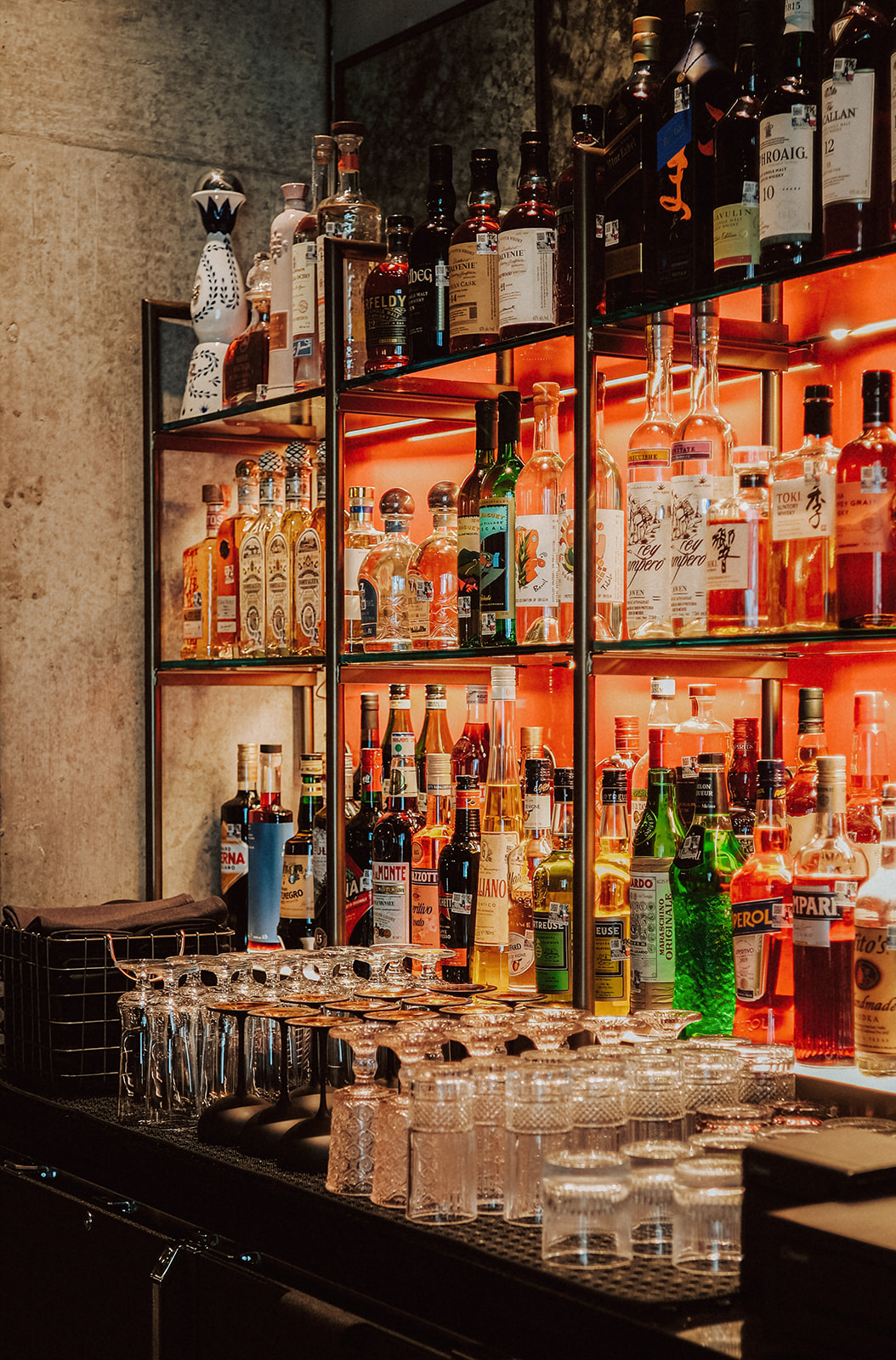 Brass Poppy interior showing elegant cocktail setup