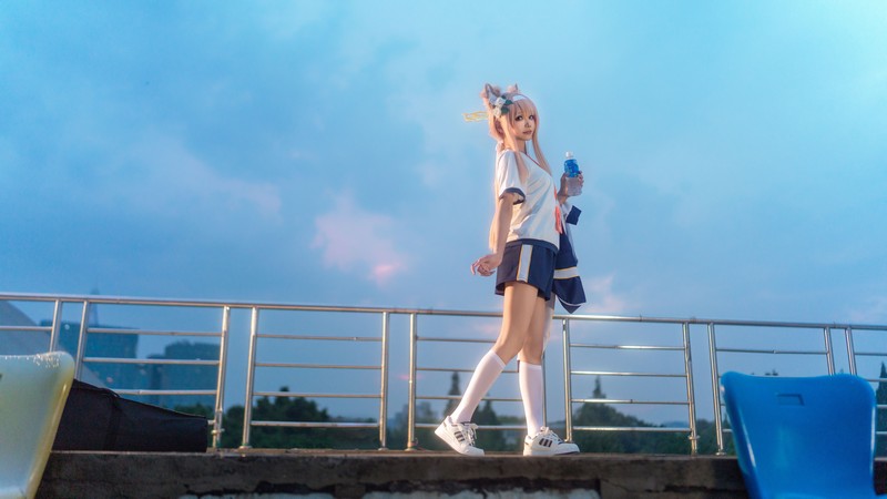 艾西Aiwest 碧蓝档案伊落玛丽体操服Cosplay写真图集 高清美图 44P (178MB)插图3