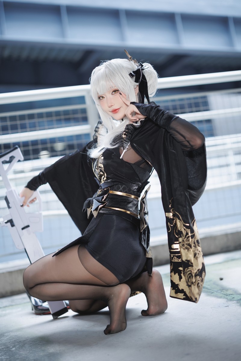 切切Celia 布兰浴衣 Blanc Cosplay NIKKE 写真 17P插图7