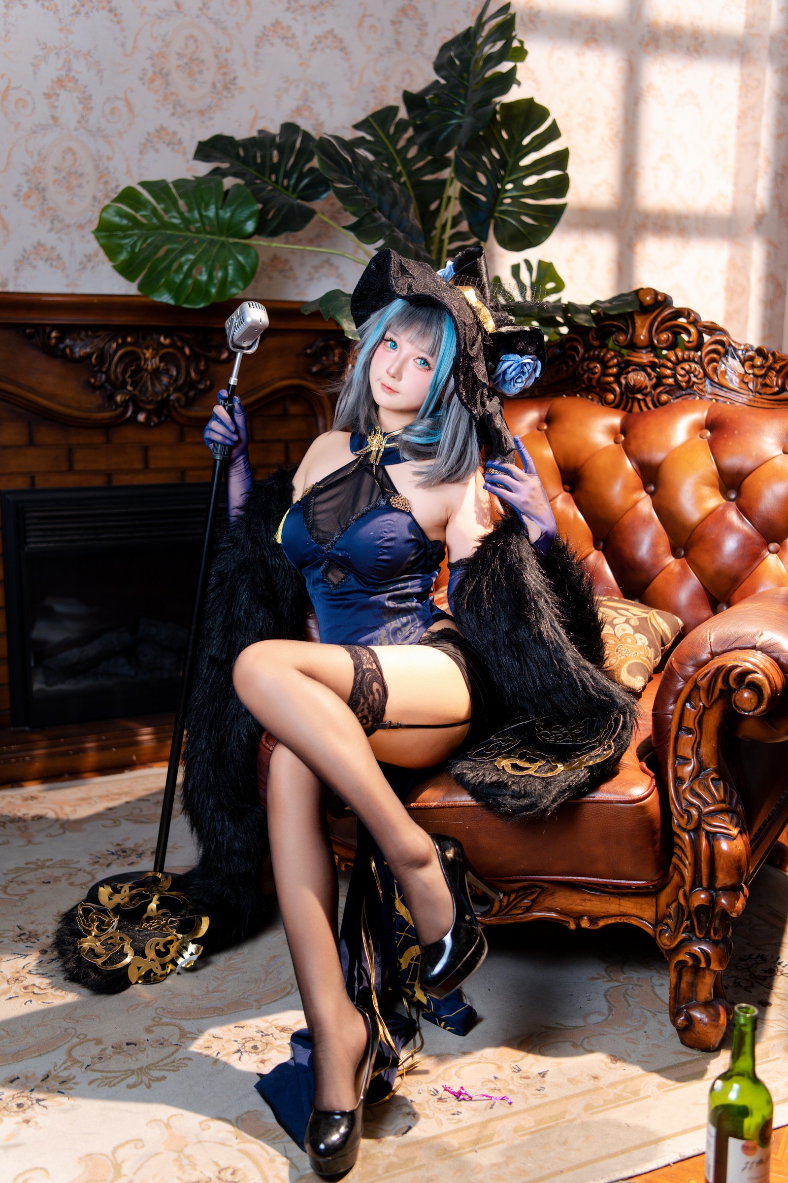 喜欢爱理吗COS二次元写真：柴郡旗袍高清图集（36P-453.8M）插图9