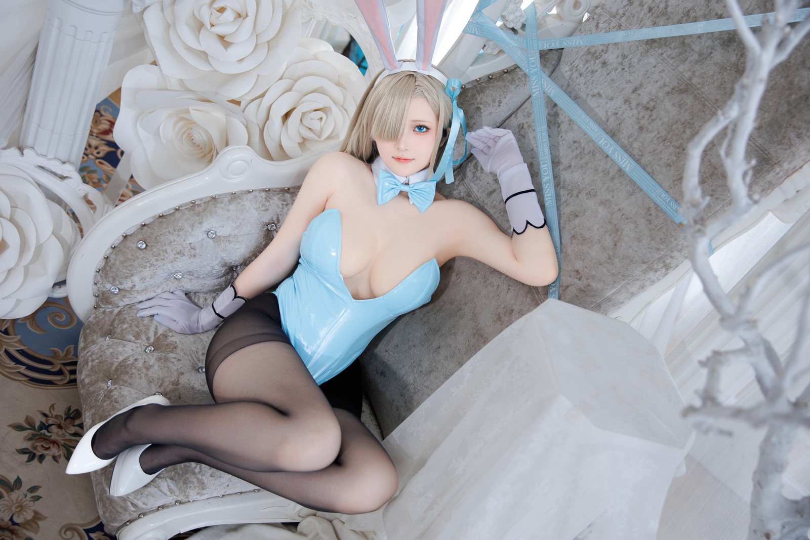 屿鱼 Yuyu 明日奈 兔女郎 Cosplay 写真集（22P｜196MB）插图4