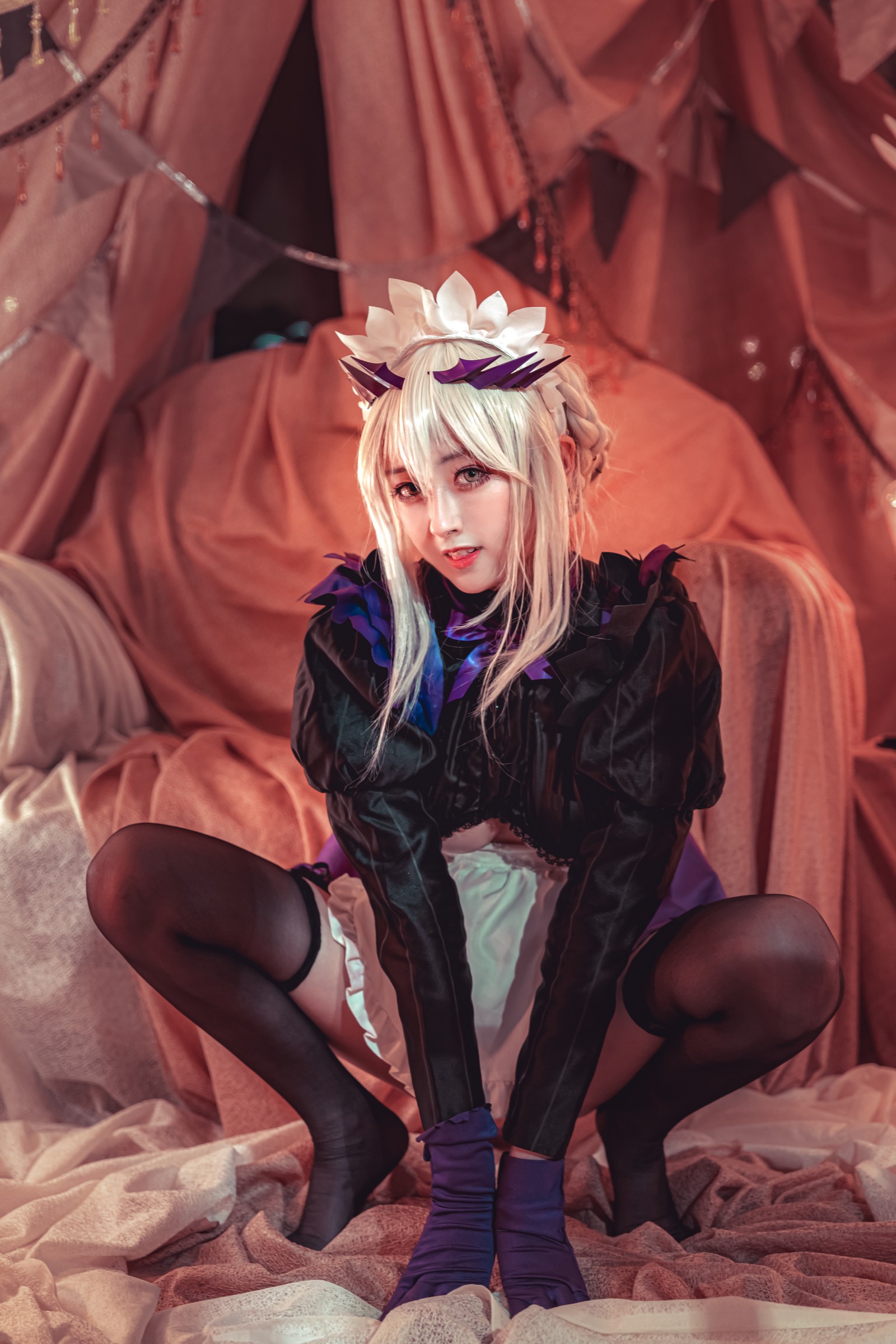 冬马路纱 黑枪呆 Cosplay 写真合集｜FGO 阿尔托莉雅 黑化版 图集＋视频（40P＋1V｜685MB）插图8