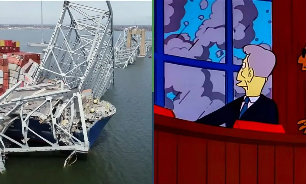 ¿Los Simpson lo hicieron de nuevo?, sale a la luz predicción sobre el puente de Baltimore