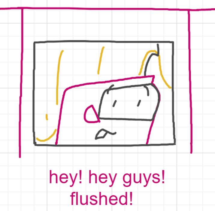 A panel from You're In Danger, Boy, episode seven of the Board Boards object show by Furretwalk/WalkingFurret.