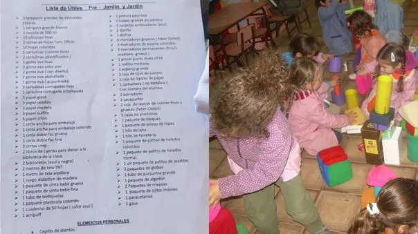 Maestra sorprende con lista de útiles escolares; incluía colchón y paracetamol