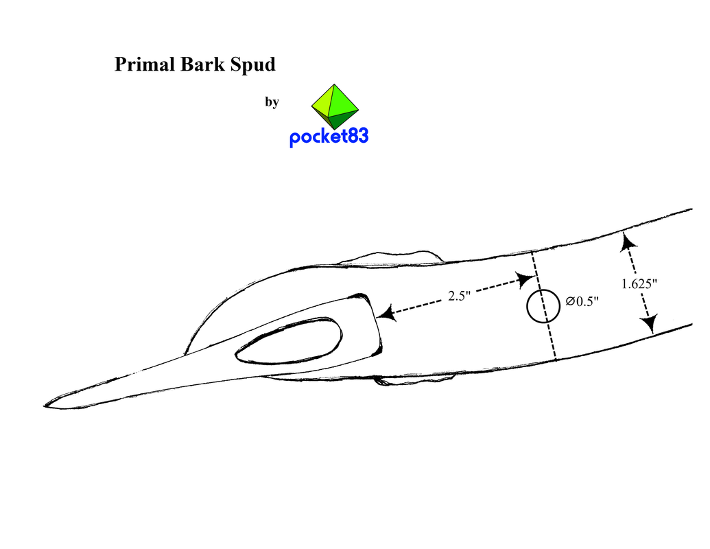 Hatchet spud template