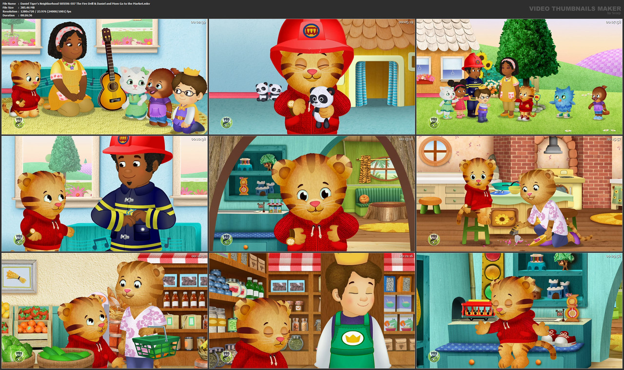 Daniel Tiger's Neighborhood S05E06-E07 The Fire Drill & Daniel and Mom Go to the Market.mkv