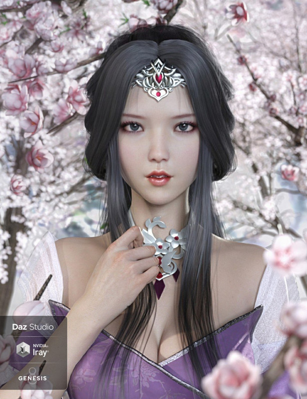 Ruyun and Ruyun Hair for Genesis 8 Female(s)