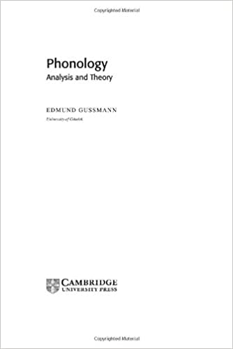 Phonology Analysis and Theory Phonology Analysis and Theory