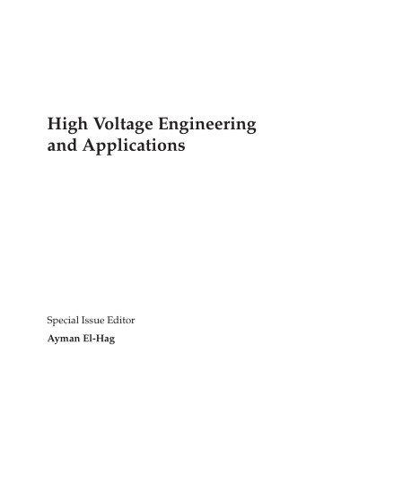 High Voltage Engineering and Applications