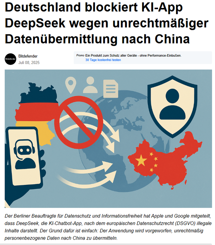 Bitdefender zu DeepSeek