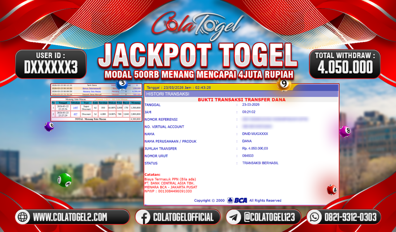 JACKPOT TOTO MACAU!!