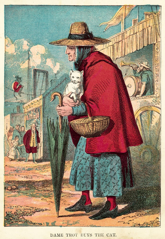 3-English-School-Dame-Trot-buys-the-cat-Meister-Drucke-411453