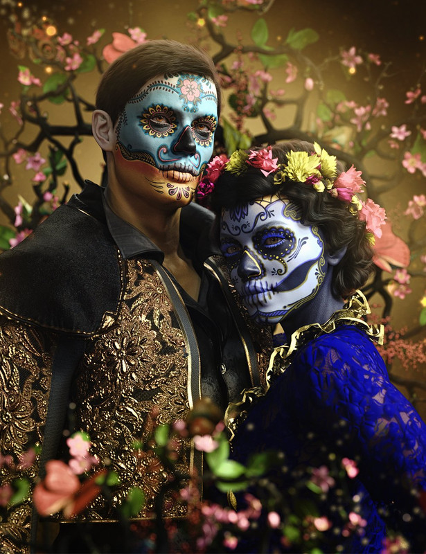 FPE Dia de los Muertos LIE Makeup for Genesis 8.1 FPE Dia de los Muertos LIE Makeup for Genesis 8.1