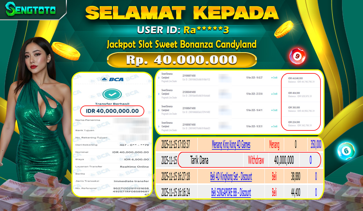 BUKTI PEMBAYARAN SLOT SWEET BONANZA CANDYLAND