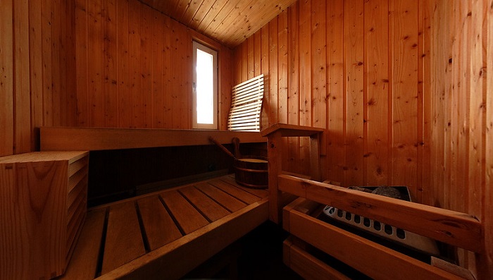 Ilustrasi sauna di Finlandia.