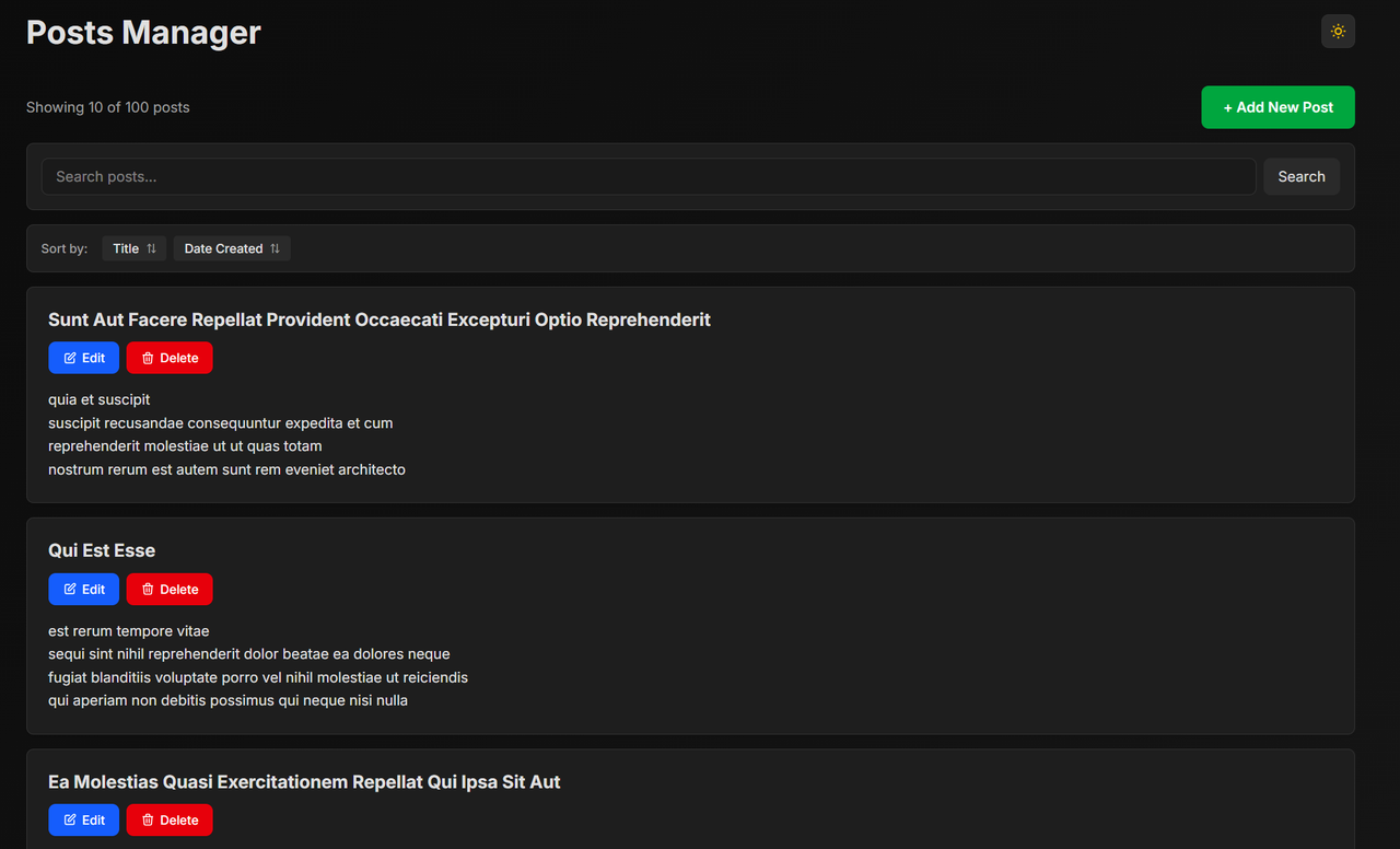 Posts App Screenshot