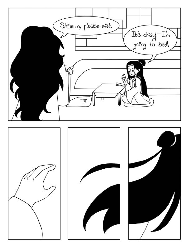 lbh asks sqq to eat but sqq declines and goes to bed