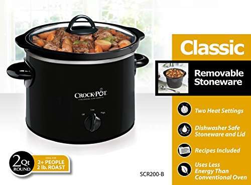 Amazon: Crock-Pot: olla de cocción lenta para 2-3 personas | envío gratis con Prime 
