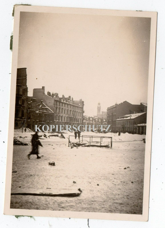 Polen 1939 Warschau Bevölkerung zerst. gesprengte Kirche Gebäude Trümmer