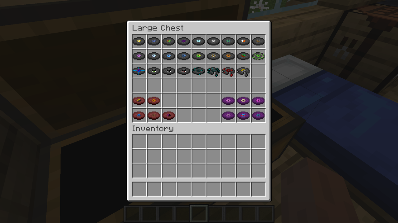 Screenshot of all the Discs in the mod