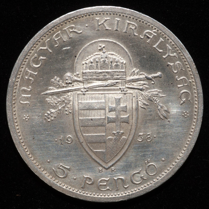 5 pengö. Hungría 1938 PAS6785