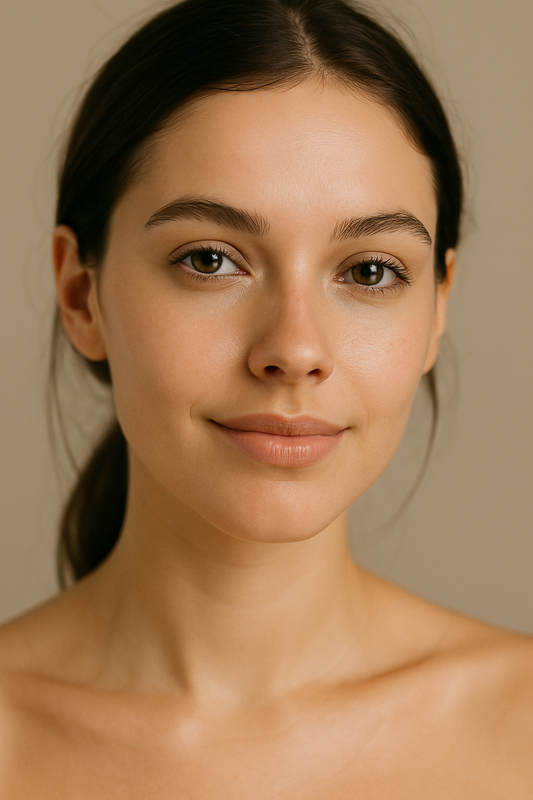 Junge Frau mit klarer Haut, Portrait
