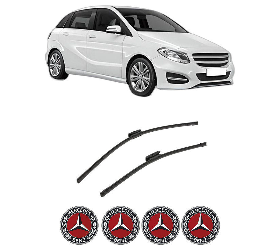 Set stergatoare auto MERCEDES-BENZ B-CLASS Sports Tourer (W246, W242) din 2011-2018, pentru parbriz auto, 2 bucati, Bosch Aerotwin Multi, din cauciuc siliconat rezistent, 4 Stickere Auto MERCEDES-BENZ