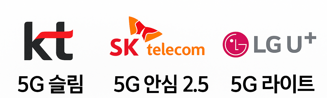 KT, SKT, LGU+ 요금제 비교 이미지