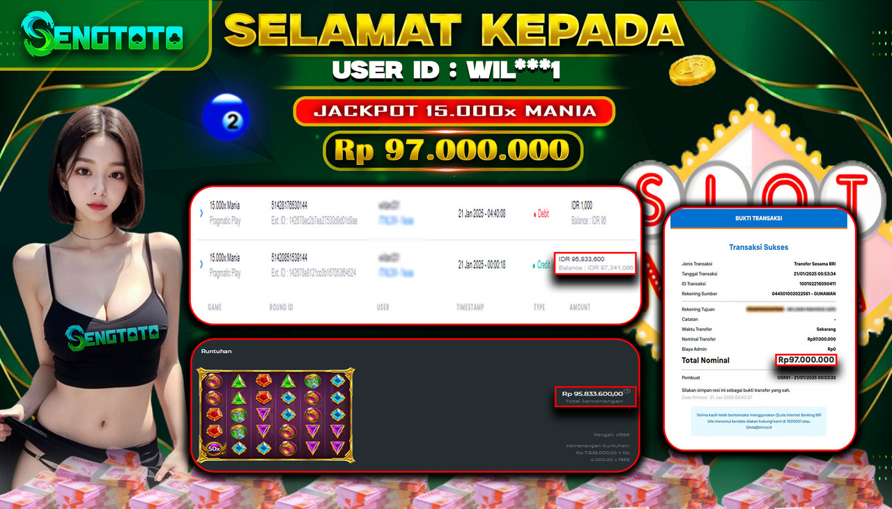 BUKTI PEMBAYARAN SLOT 15000X MANIA