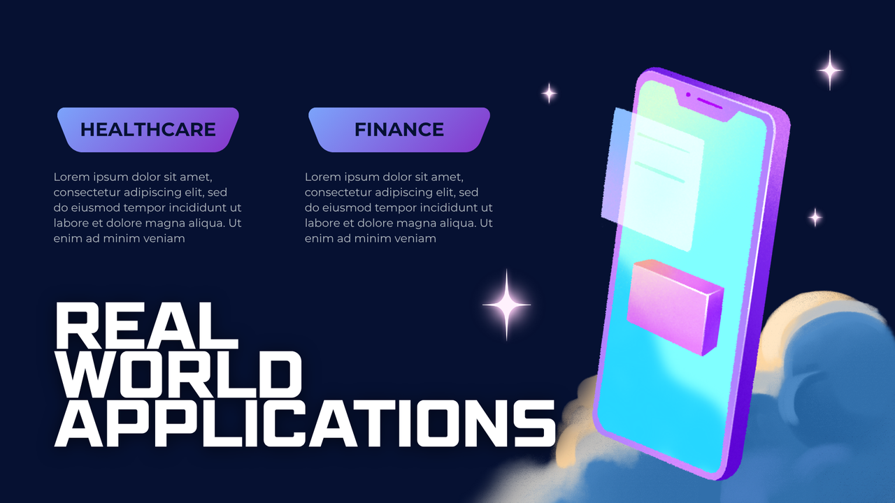 Blue Futuristic Illustration Artificial Intelligence Presentation