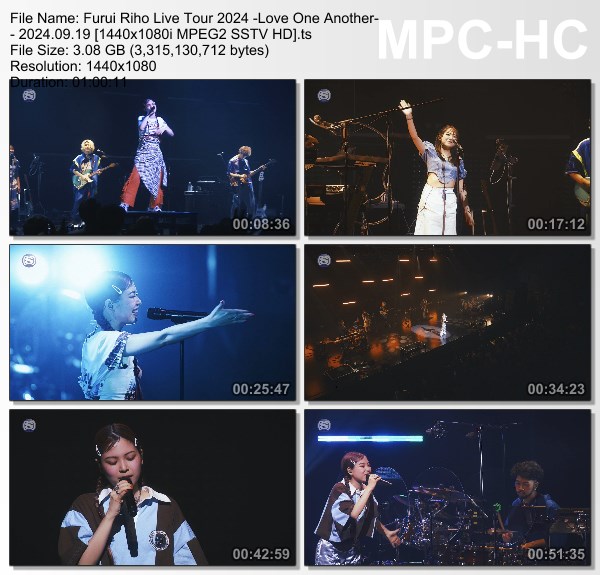 [TV-Variety] Furui Riho Live Tour 2024 -Love One Another- (SSTV 2024.09.19)