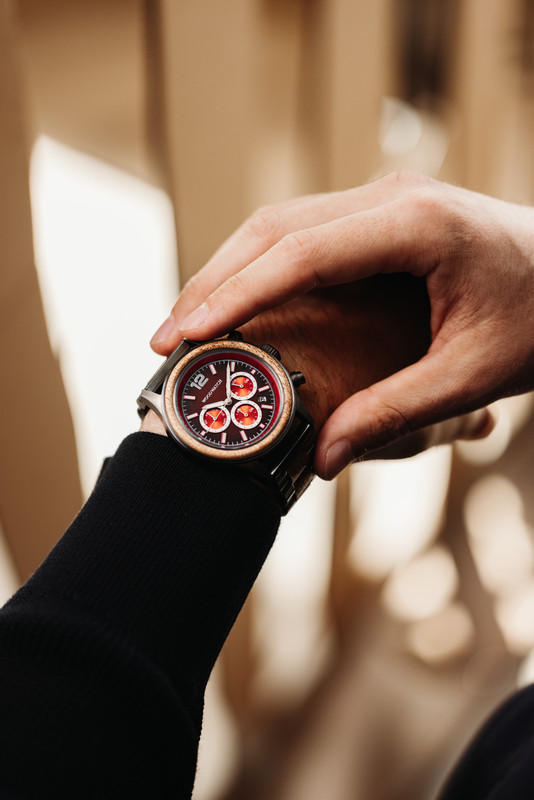 Apex-Elite-Crimson-watch-from-Wood-Watch-elegant-and-durable-Father-s-Day-gift