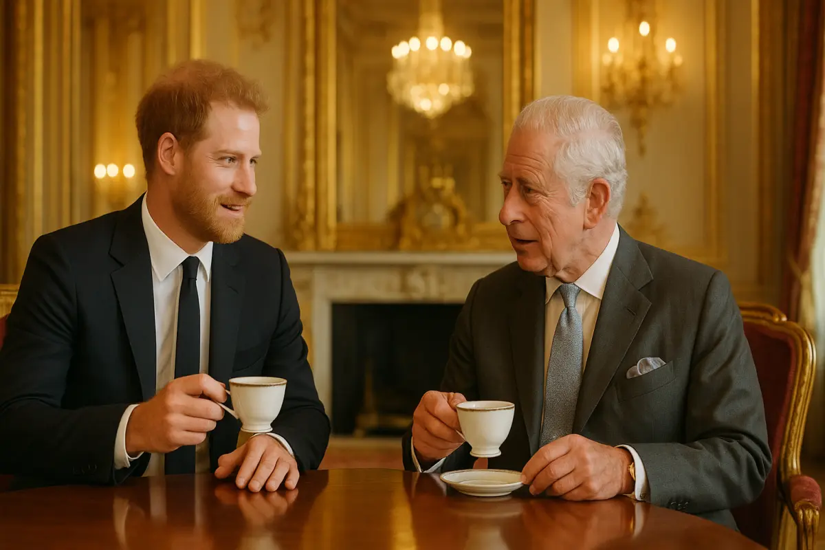 Prince Harry and King Charles reunite at Buckingham Palace