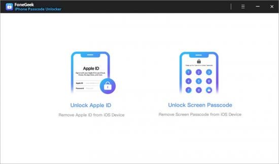 FoneGeek iPhone Passcode Unlocker version 2.2.1.1