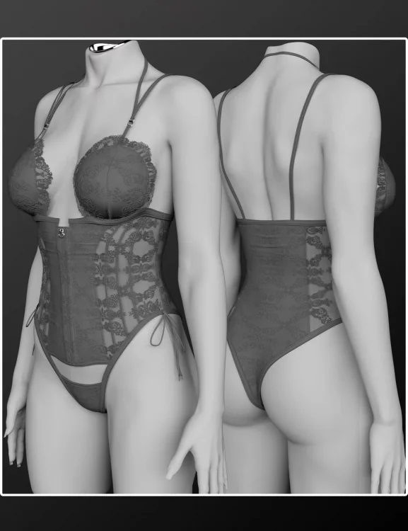 X-Fashion Dark Garden Bodysuit for Genesis 9 and 8, 8.1 Female
