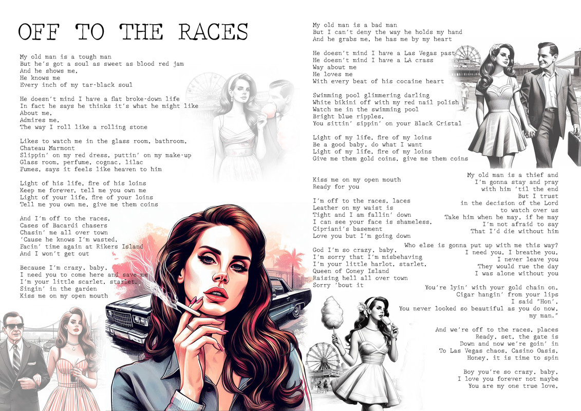 Lana Del Rey Off To The Races Tekst Lana Del Rey Lyrics Tumblr Off To The Races